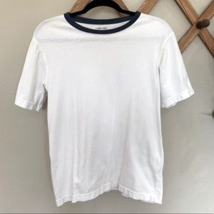 Vintage Cherokee White T-Shirt with Blue Collar Line